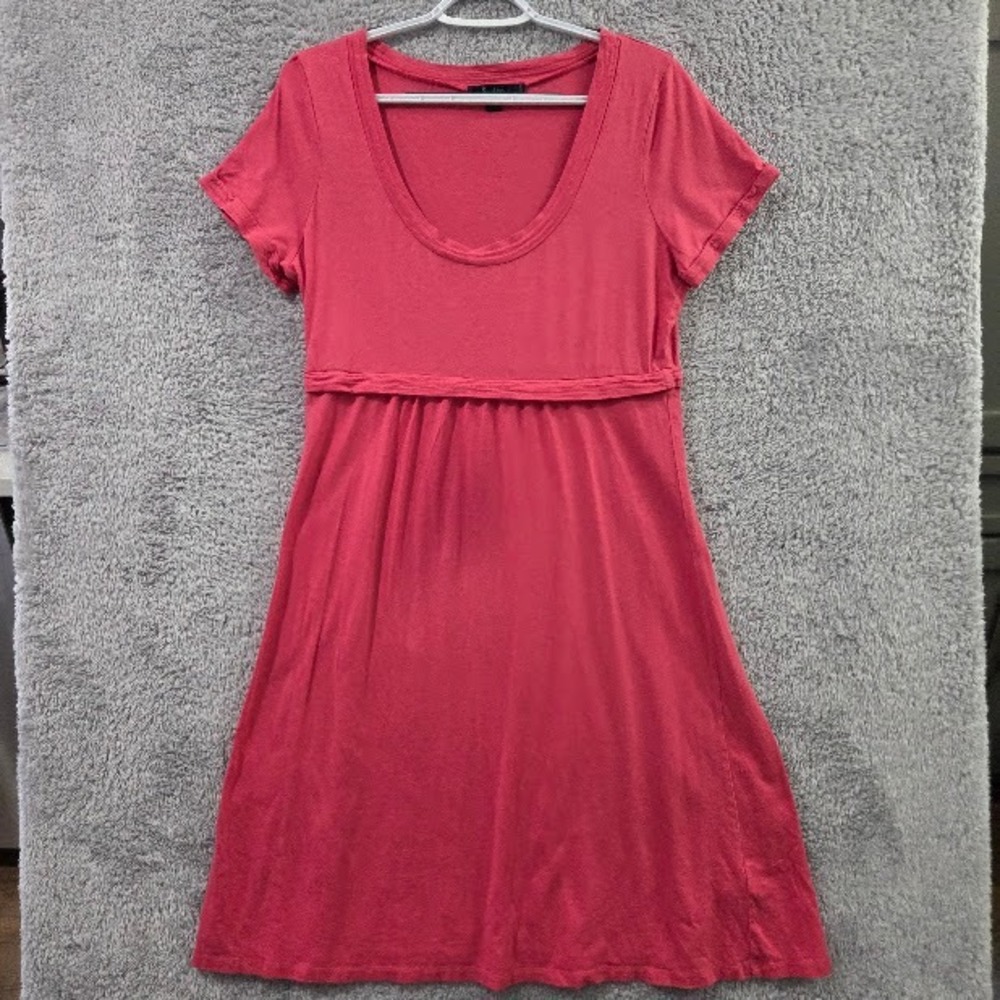 Boden Dress Women's 16R Pink‎ Empire Waist Cotton Modal Short Sleeve Scoop Neck